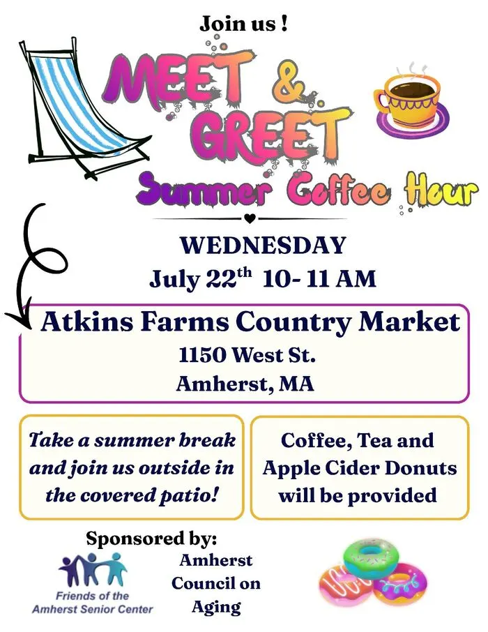 Summer Coffee Hour Meet & Greet at Atkins Farms