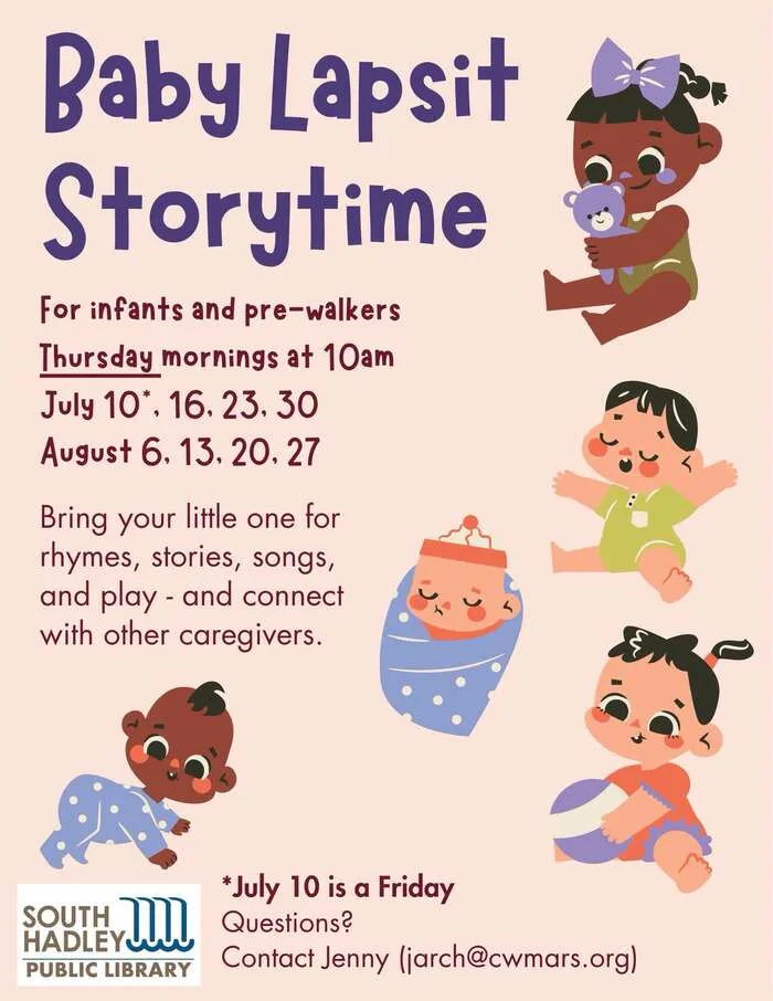 Baby Lapsit – Thursdays, 10 AM, South Hadley