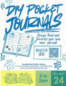 DIY Pocket Journals – July 24, 4 PM, Sunderland Library