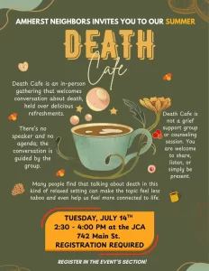 Summer Death Cafe at JCA in Amherst