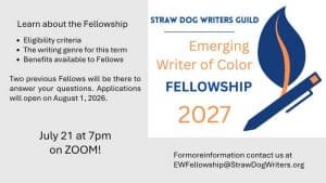 Emerging Writer of Color Fellowship Info Sessions