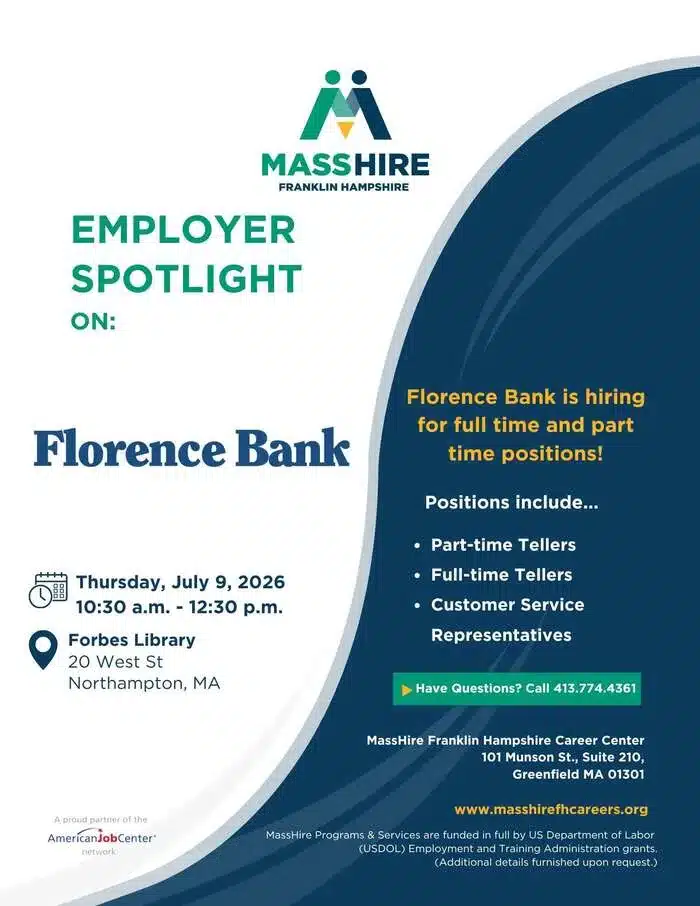 Florence Bank Employer Spotlight at Forbes Library