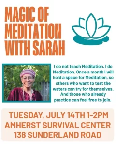 Free Meditation at Amherst Survival Center