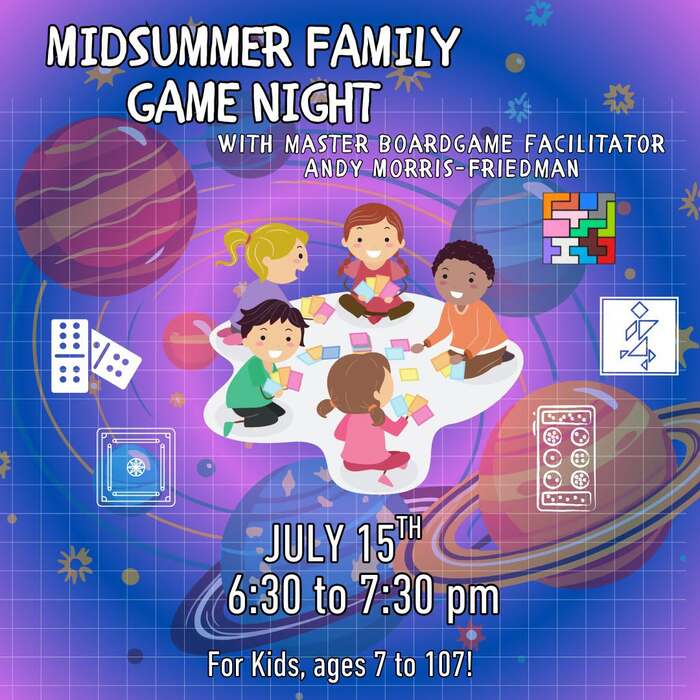 Midsummer Family Game Night at Hadley Library