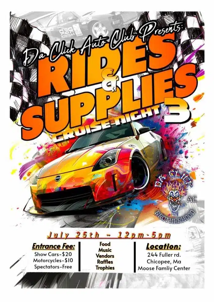 Rides & Supplies Cruise Night in Chicopee