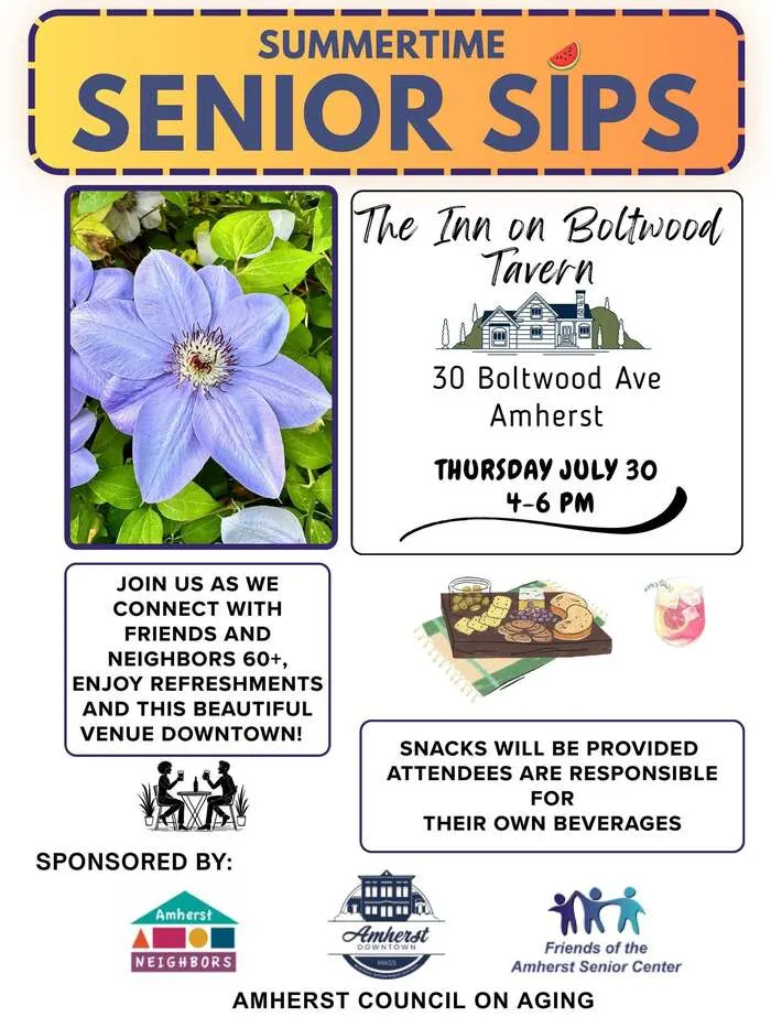 Senior Sips at Inn on Boltwood: July 30 2026