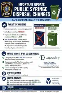 South Hadley Syringe Boxes Phasing Out – Call for Pickup