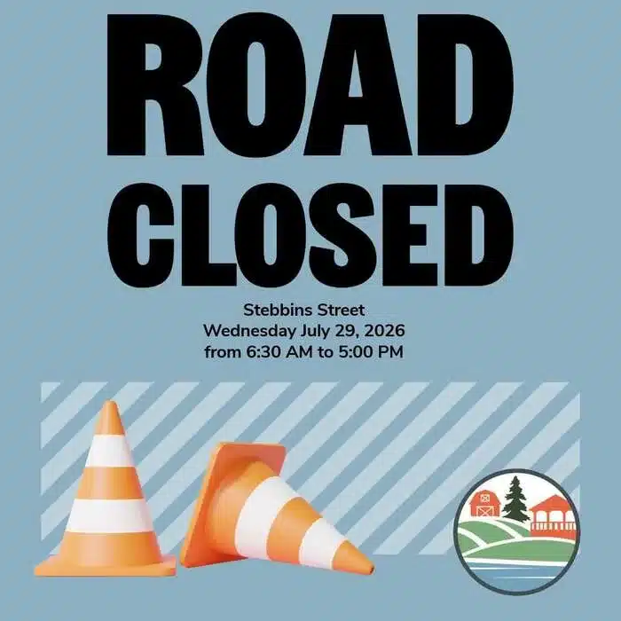 Stebbins Street Closed – July 29, Belchertown