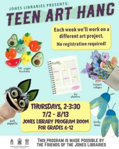 Art Projects for Teens at Jones Library