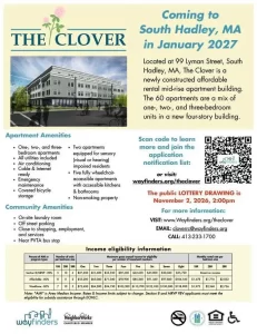 The Clover – Affordable Rentals in South Hadley, Apply Aug 2026