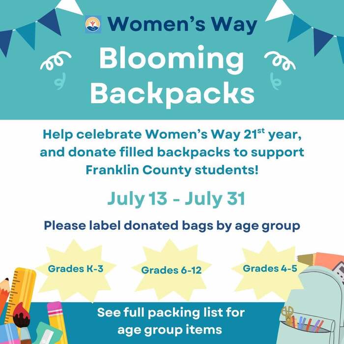 Women's Way Blooming Backpacks – Support Local Students