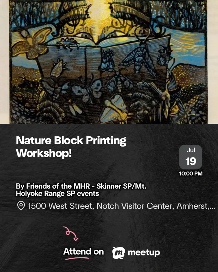 Nature Block Print Workshop at Mount Holyoke Range