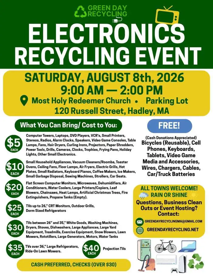 Recycle Electronics & Appliances in Hadley