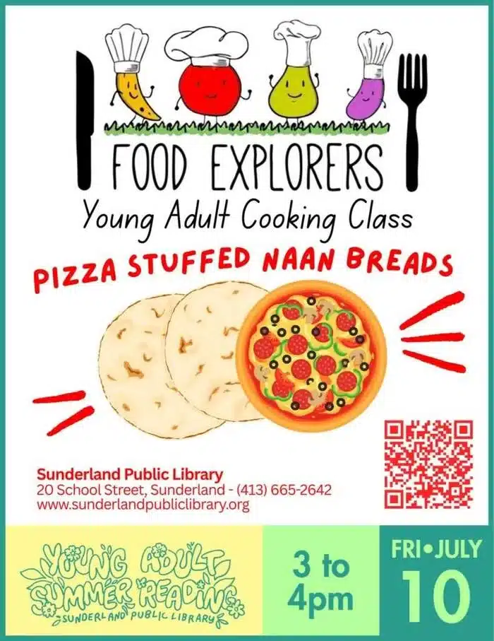 Pizza Stuffed Naan Bread Cooking Class at Sunderland Library