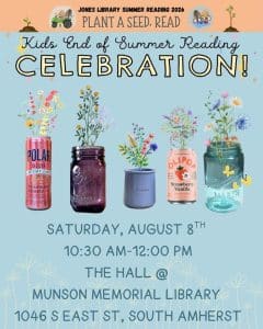 Summer Reading Celebration – Aug 8, 10:30 AM, Munson Library